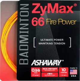 Badminton struna Ashaway ZyMax 66 Fire Power Orange