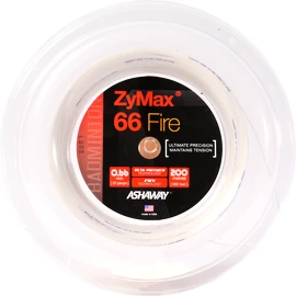 Badminton struna Ashaway ZyMax 66 Fire Power White - 200 m