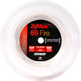 Badminton struna Ashaway ZyMax 69 Fire White - 200 m