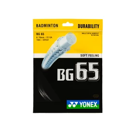 Badminton struna Yonex Micron BG65 Black (0.70 mm)