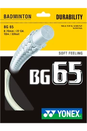 Badminton struna Yonex Micron BG65 White (0.70 mm)