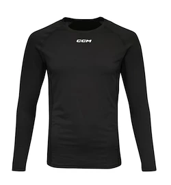 CCM Compression LS Top Black Junior