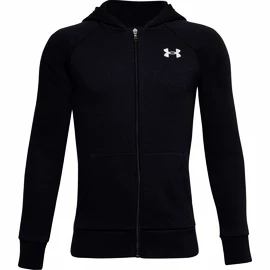 Deški pulover Under Armour RIVAL COTTON FZ HOODIE black