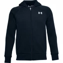 Deški pulover Under Armour  RIVAL COTTON FZ HOODIE dark blue