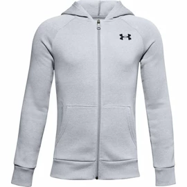 Deški pulover Under Armour RIVAL COTTON FZ HOODIE grey