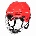 Hokejska čelada CCM Tacks 70 Combo Red Youth