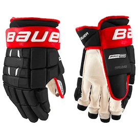 Hokejske rokavice Bauer Pro Series Black/Red Intermediate