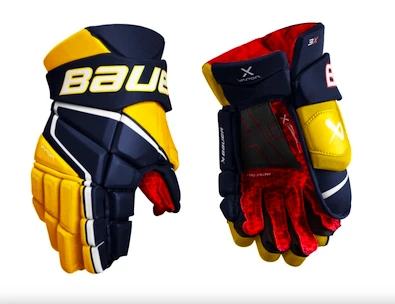 Hokejske rokavice Bauer Vapor 3X Navy/Gold Intermediate