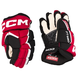 Hokejske rokavice CCM JetSpeed FT680 Black/Red/White Junior 10 palcev