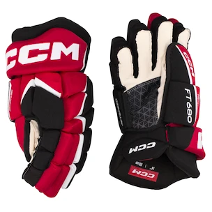 Hokejske rokavice CCM JetSpeed FT680 Black/Red/White Senior 15 palcev