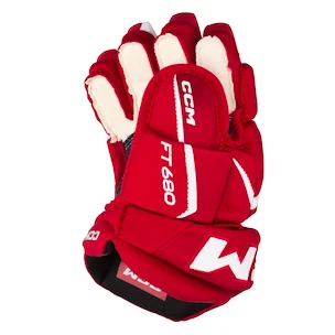 Hokejske rokavice CCM JetSpeed FT680 Red/White Junior