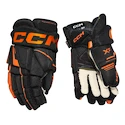 Hokejske rokavice CCM Tacks XF Black/Orange Junior 11 palcev