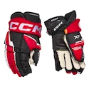 Hokejske rokavice CCM Tacks XF Black/Red/White Junior 12 palcev