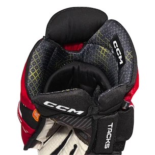 Hokejske rokavice CCM Tacks XF Black/Red/White Junior 12 palcev