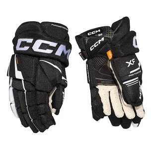 Hokejske rokavice CCM Tacks XF Black/White Junior 11 palcev