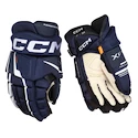 Hokejske rokavice CCM Tacks XF PRO Navy/White Junior 12 palcev