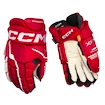 Hokejske rokavice CCM Tacks XF PRO Red/White Junior 11 palcev