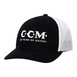 Kapa s ščitnikom CCM 125 Anniversary Mesh Trucker Black Senior