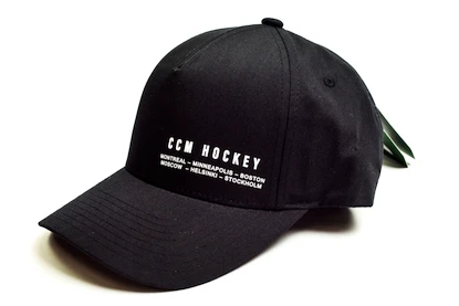 Kapa s ščitnikom CCM Nostalgia Low Profile Adjustable Cap Black Senior