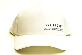 Kapa s ščitnikom CCM Nostalgia Low Profile Adjustable Cap White Senior