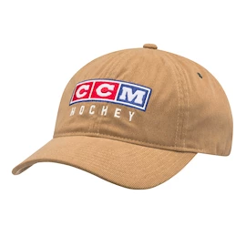 Kapa s ščitnikom CCM Vintage Courduroy Slouch Adjustable Cap Wood Senior