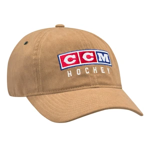 Kapa s ščitnikom CCM Vintage Courduroy Slouch Adjustable Cap Wood Senior