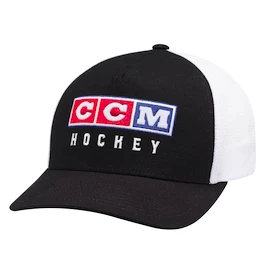 Kapa s ščitnikom CCM Vintage Fall Meshback Trucker Black Senior