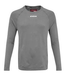 Kompresijska majica CCM LS Premium Training Tee Dark Grey Heathered Senior