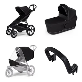 Mestni voziček Thule Urban Glide 4-wheel Black + Bassinet Black SET 4in1