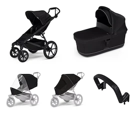 Mestni voziček Thule Urban Glide 4-wheel Black + Bassinet Black SET 5in1