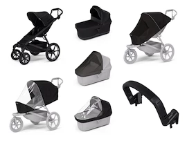 Mestni voziček Thule Urban Glide 4-wheel Black + Bassinet Black SET 7in1