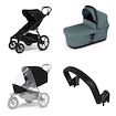 Mestni voziček Thule Urban Glide 4-wheel Black + Bassinet Mid blue SET 4in1