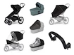 Mestni voziček Thule Urban Glide 4-wheel Black + Bassinet Mid blue SET 7in1