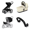 Mestni voziček Thule Urban Glide 4-wheel Black + Bassinet Soft beige SET 4in1