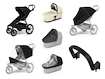 Mestni voziček Thule Urban Glide 4-wheel Black + Bassinet Soft beige SET 7in1