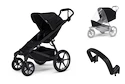 Mestni voziček Thule Urban Glide 4-wheel Black + Varnostni ročaj + Zaščita pred dežjem