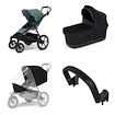 Mestni voziček Thule Urban Glide 4-wheel Mid blue + Bassinet Black SET 4in1