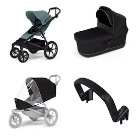 Mestni voziček Thule Urban Glide 4-wheel Mid blue + Bassinet Black SET 4in1