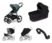 Mestni voziček Thule Urban Glide 4-wheel Mid blue + Bassinet Black SET 5in1