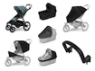 Mestni voziček Thule Urban Glide 4-wheel Mid blue + Bassinet Black SET 7in1