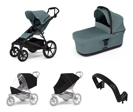 Mestni voziček Thule Urban Glide 4-wheel Mid blue + Bassinet Mid blue SET 5in1