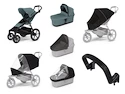 Mestni voziček Thule Urban Glide 4-wheel Mid blue + Bassinet Mid blue SET 7in1