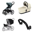 Mestni voziček Thule Urban Glide 4-wheel Mid blue + Bassinet Soft beige SET 4in1