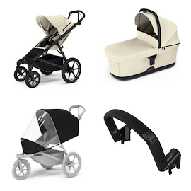 Mestni voziček Thule Urban Glide 4-wheel Soft beige + Bassinet Soft beige SET 4in1