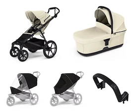 Mestni voziček Thule Urban Glide 4-wheel Soft beige + Bassinet Soft beige SET 5in1