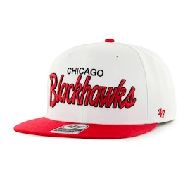 Moška kapa s ščitnikom 47 Brand NHL Chicago Blackhawks Crosstown Script Two tone ’47 CAPTAIN