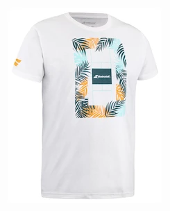 Moška majica Babolat  Exercise Message Tee Men White/White  M