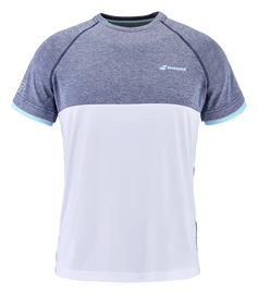 Moška majica Babolat Play Crew Neck Tee Men White/Blue Heather