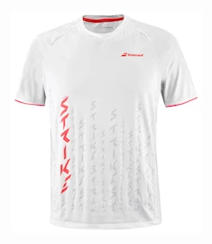 Moška majica Babolat Strike Crew Neck Tee Men White/Strike Red