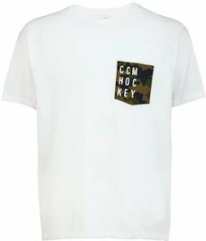 Moška majica CCM CAMO POCKET S/S TEE White Senior